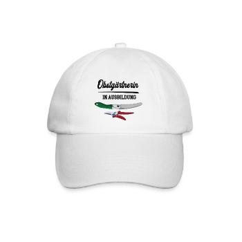 Obstgärtnerin in Ausbildung Obstgärtnerausbildung - Baseballkappe - Weiß/Weiß - Vorne