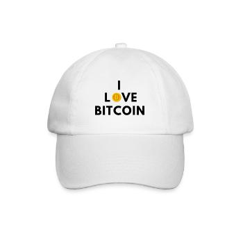 Bitcoin-Blockchain - Baseballkappe - Weiß/Weiß - Vorne