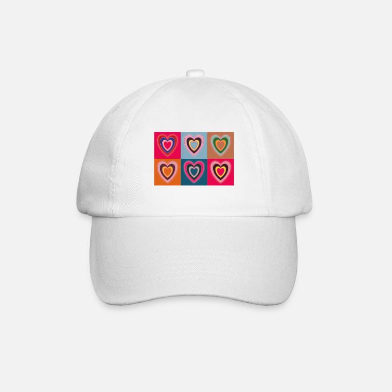Cœur pop - Casquette classique - blanc/blanc