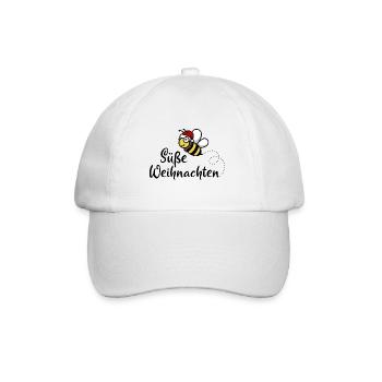 Süße Weihnachten Biene Weihnachtsmann Geschenk - Baseballkappe - Weiß/Weiß - Vorne