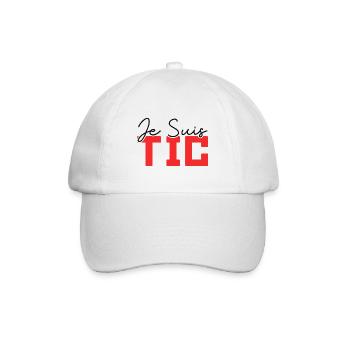 Je Suis TIC | TIC TAC Duo Drôle Cadeau - Casquette classique - blanc/blanc - Devant