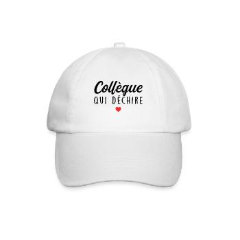 Collègue Qui Déchire - Casquette classique - blanc/blanc - Devant