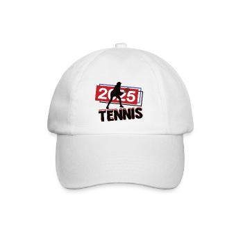 Tennis Spielerin Team Turnier Mannschaft 2025 - Baseballkappe - Weiß/Weiß - Vorne