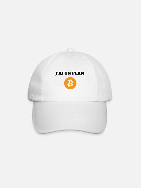 PLAN B Bitcoin & cryptommonaie - Casquette classique - blanc/blanc