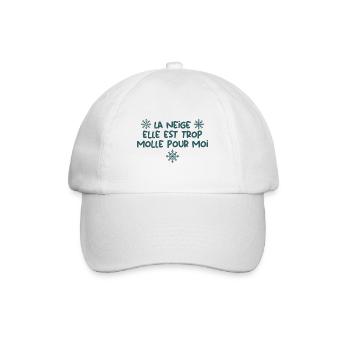 La neige elle est trop molle pour moi - Casquette classique - blanc/blanc - Devant