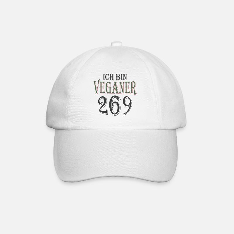 Veganer 269 - Baseballkappe - Weiß/Weiß