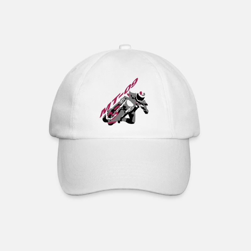 MT-09schrift - Baseballkappe - Weiß/Weiß
