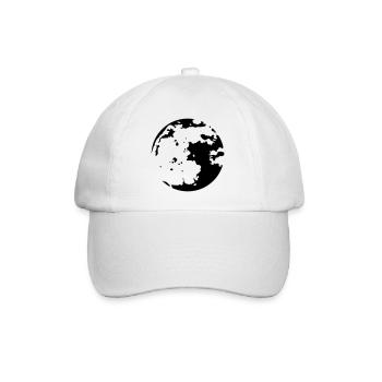 Moon Stencil - Baseball Cap - white/white - Front
