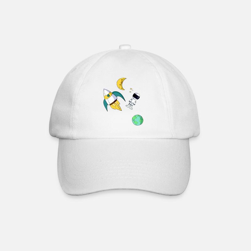Weltall - Baseballkappe - Weiß/Weiß
