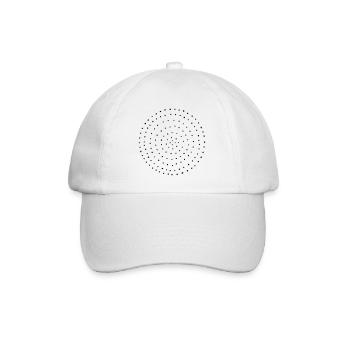 Punkte Kreis dots Muster Geschenk gepunktet - Baseballkappe - Weiß/Weiß - Vorne