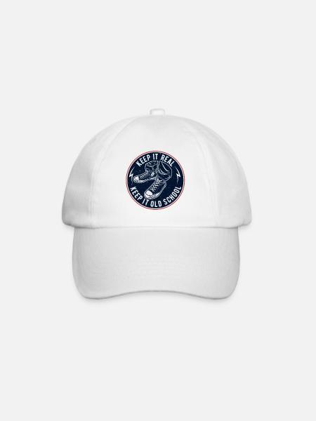 Keep It Oldschool - Baseball Cap - white/white