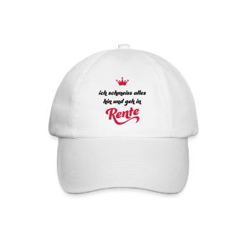 Ruhestand - Baseballkappe - Weiß/Weiß - Vorne