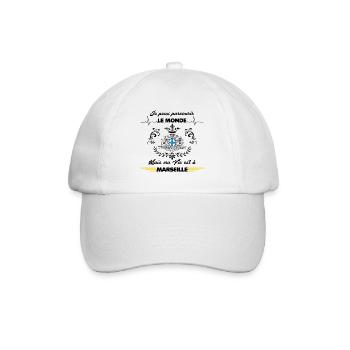 MA VIE EST A MARSEILLE - Casquette classique - blanc/blanc - Devant