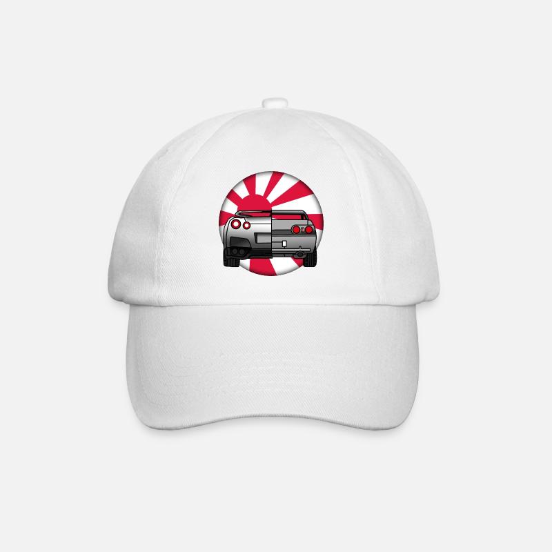 japanischer GTR skyline alt und neu - Baseballkappe - Weiß/Weiß