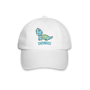 Dinosaure drôle enfant cadeau Dennis anniversaire - Casquette classique - blanc/blanc - Devant
