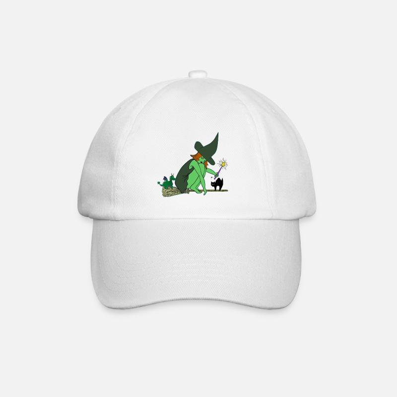 witch - Baseball Cap - white/white
