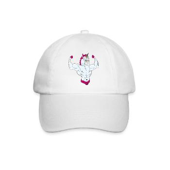 Pferdinant das Einhorn - Baseballkappe - Weiß/Weiß - Vorne