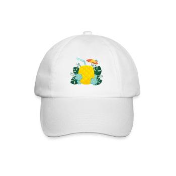 Boisson ananas / été / soleil - Casquette classique - blanc/blanc - Devant