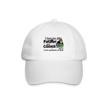 Programmierer und Vater - Baseballkappe - Weiß/Weiß - Vorne
