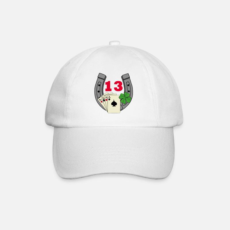 Glück - Baseballkappe - Weiß/Weiß