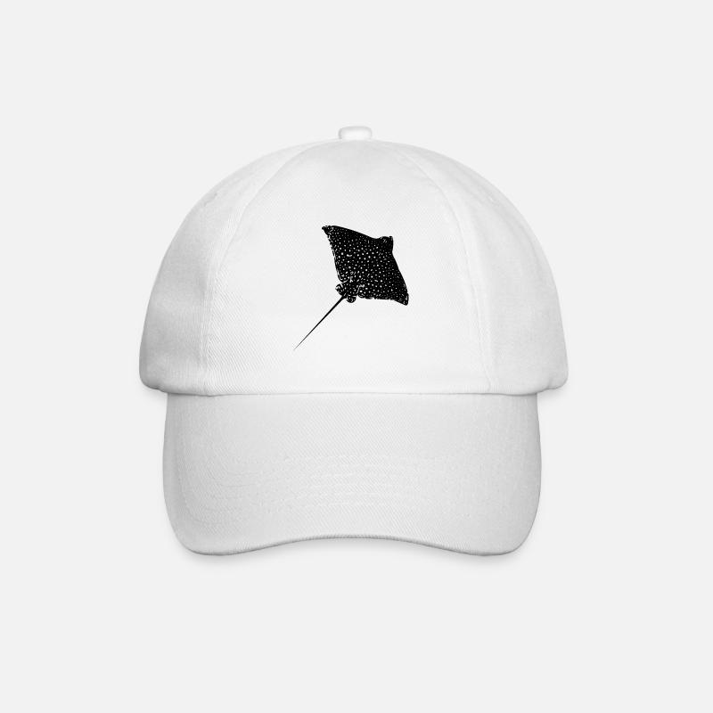 Adler Rochen - Baseballkappe - Weiß/Weiß