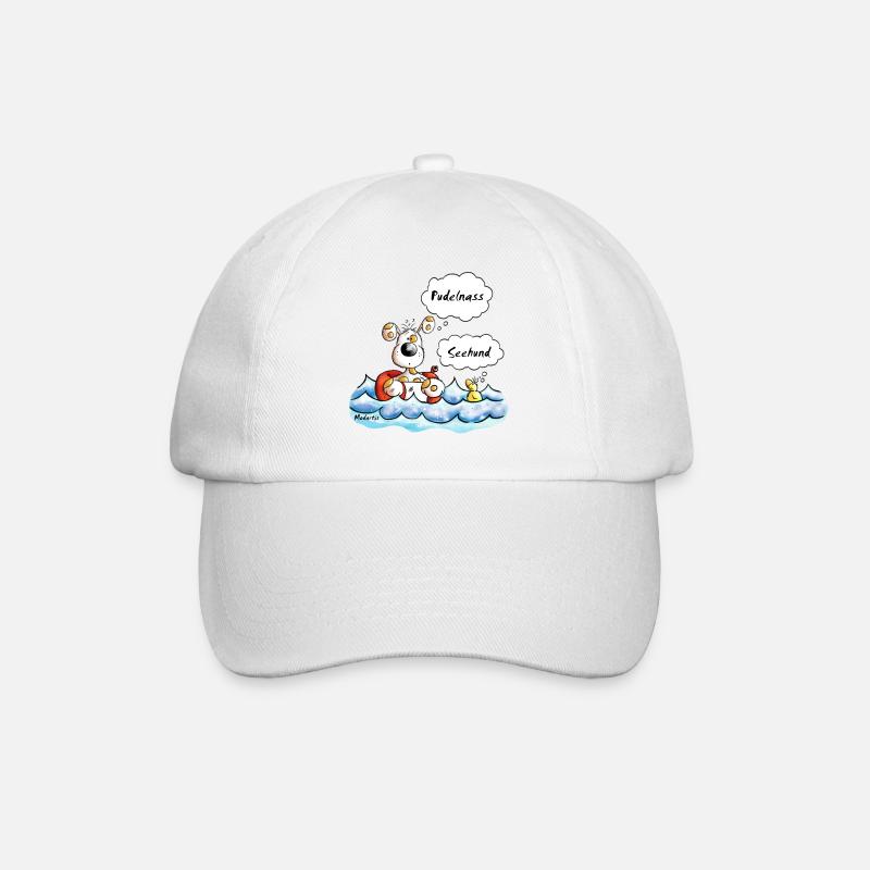 Ansichtssache - Hund - Ente - Wasser - Baseballkappe - Weiß/Weiß