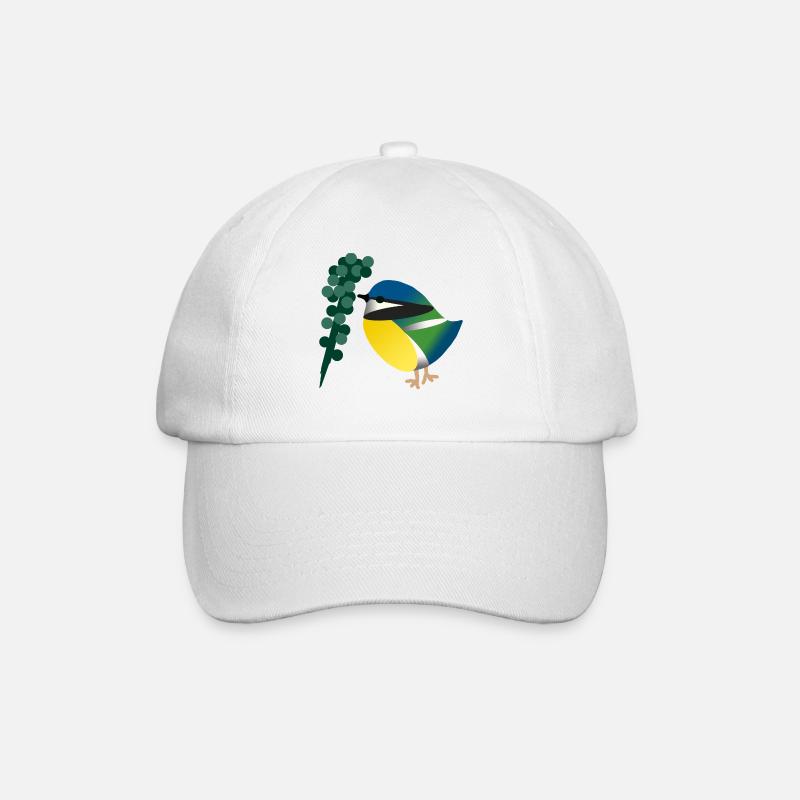 vogel - Baseballkappe - Weiß/Weiß