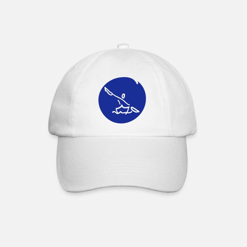 Paddler im blauen Kreis - Baseballkappe - Weiß/Weiß
