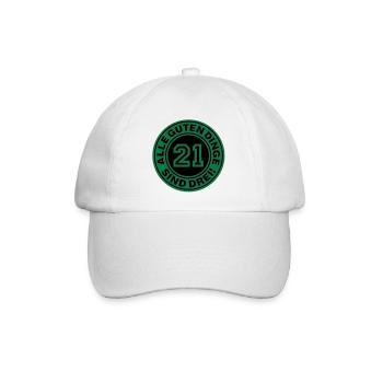 Trisomie 21 | Alle guten Dinge sind drei - Baseball Cap - white/white - Front