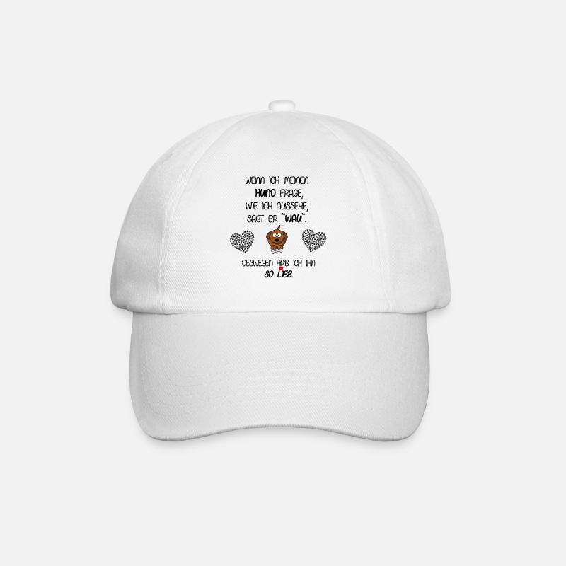 Süßer Hunde Spruch - Baseballkappe - Weiß/Weiß
