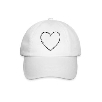 Heart love symbol gift birthday friendship - Baseball Cap - white/white - Front