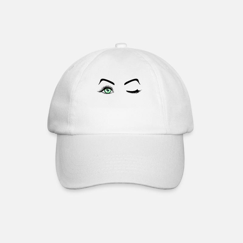 Beauté yeux cils - Casquette classique - blanc/blanc
