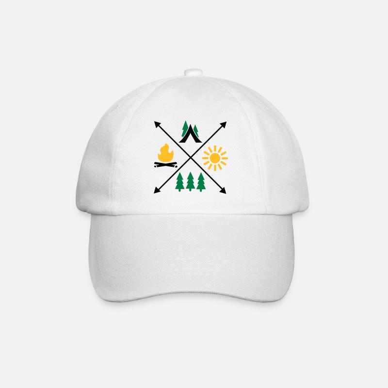 Camping - Baseballkappe - Weiß/Weiß