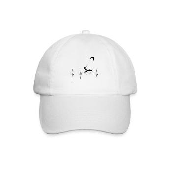 Kitesurf EKG Heartbeat Heartbeat - Casquette classique - blanc/blanc - Devant