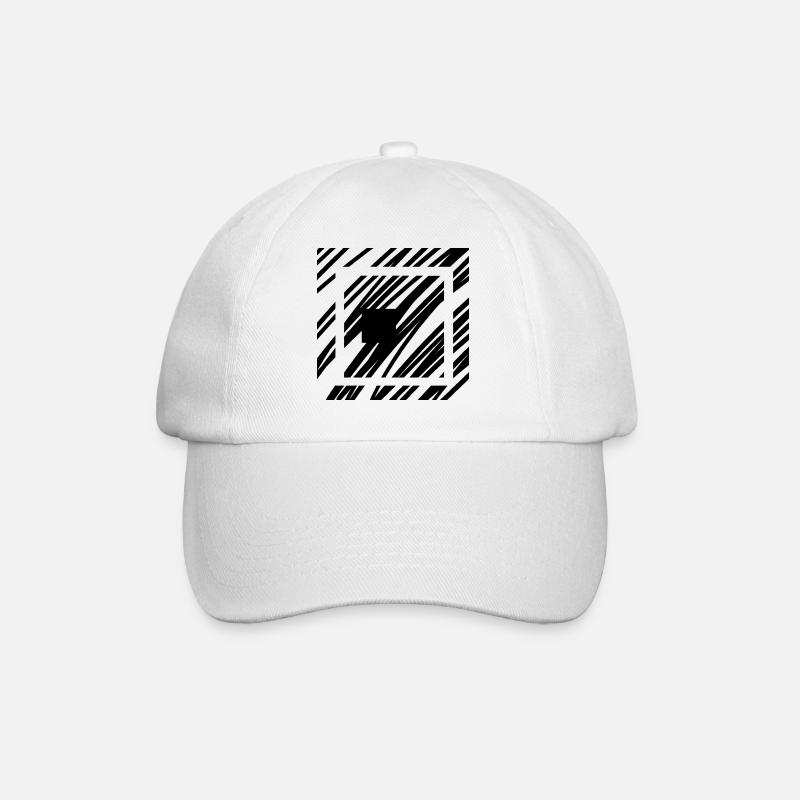 AbstrakterWürfel - Baseballkappe - Weiß/Weiß