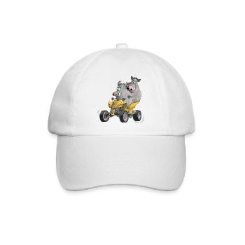 Drôles de coureurs quad - Casquette classique - blanc/blanc - Devant