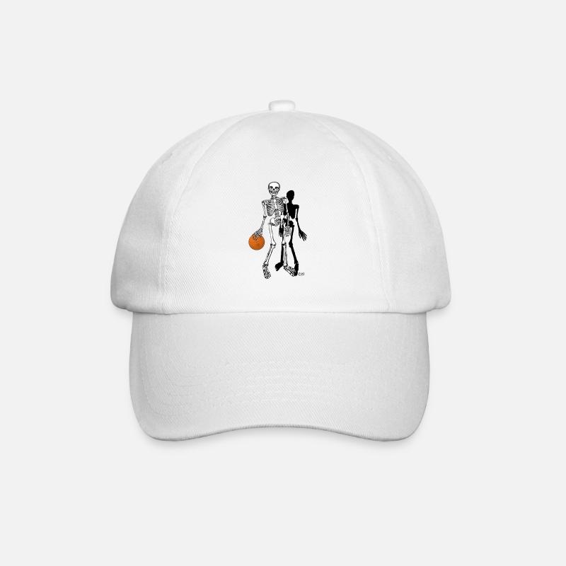 skelett basketball - Baseballkappe - Weiß/Weiß