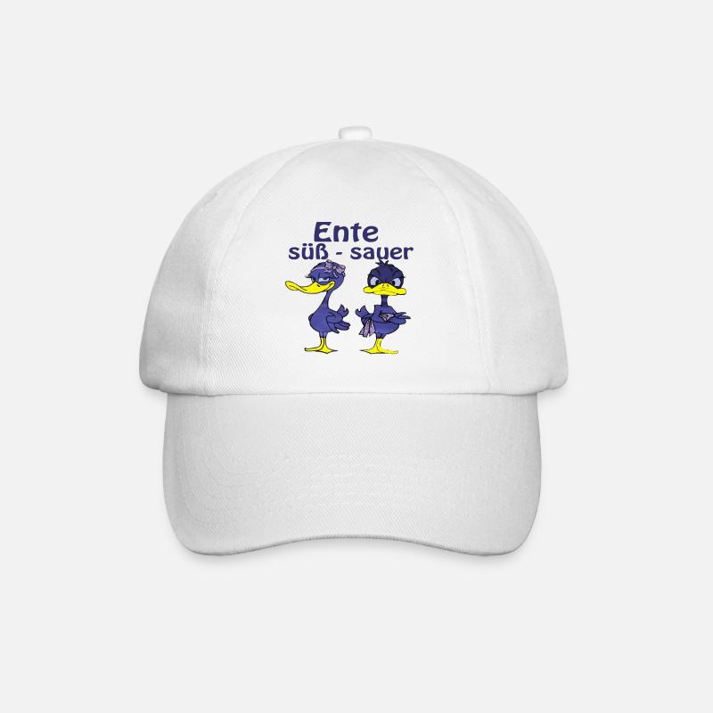 Ente süss - sauer - Baseballkappe - Weiß/Weiß