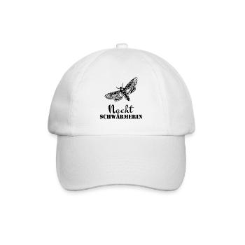 Die NACHT-SCHWÄRMERIN - Baseballkappe - Weiß/Weiß - Vorne