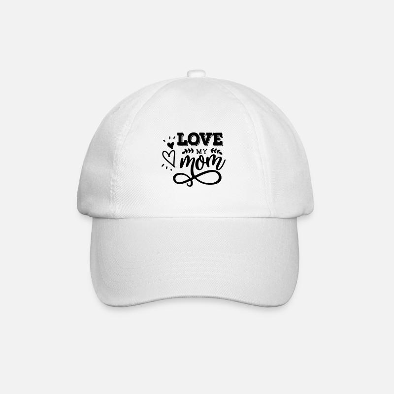 Love My Mom - Baseball Cap - white/white