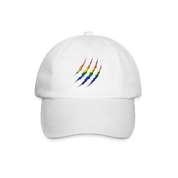 LGBT Wunde Gay Pride Regenbogen Coming Out - Baseballkappe - Weiß/Weiß - Vorne