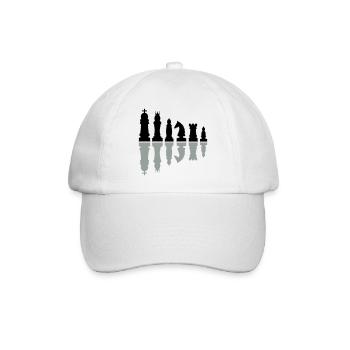 schach sport schachfiguren - Baseballkappe - Weiß/Weiß - Vorne