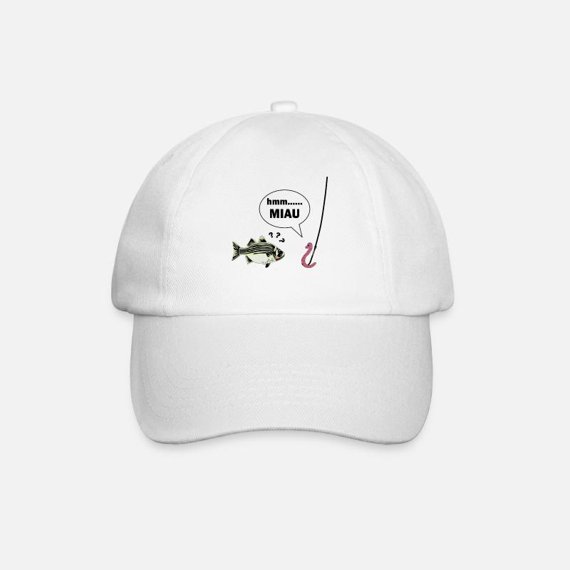 Angler lustig - Baseballkappe - Weiß/Weiß