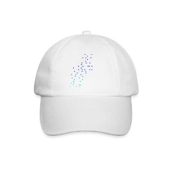 Bunte Herzen blau Geschenkidee - Baseballkappe - Weiß/Weiß - Vorne