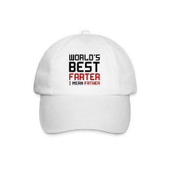 Worlds Best Farter Father Père Papa Pet cadeau - Casquette classique - blanc/blanc - Devant