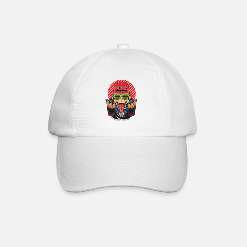 Funky monkey - Baseball Cap - white/white