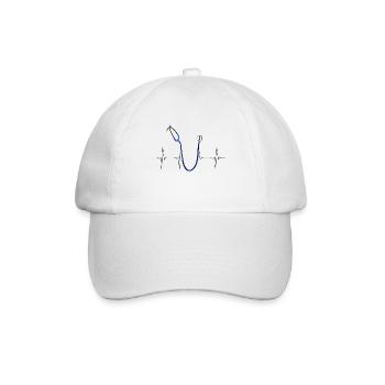 EKG Heartbeat Heartbeat Stethoscope Stethoscope B - Baseball Cap - white/white - Front