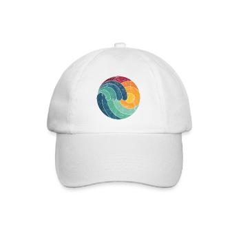 Summerfeeling Surfer Wave Retro Vintage Gift - Baseball Cap - white/white - Front