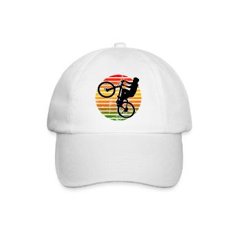 Wheelie Bike Cycling Gift - Baseball Cap - white/white - Front