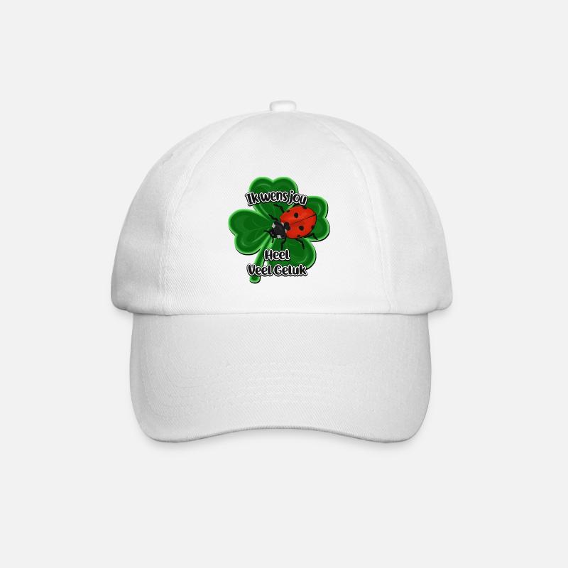 Coccinelle chanceuse sur Clover Four - Casquette classique - blanc/blanc